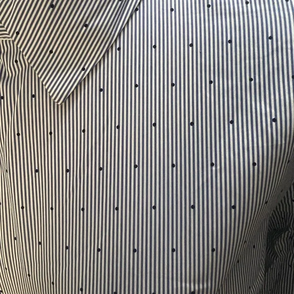 NWOT oodji Ultra Striped Peplum Blouse | Size 38 | Tailored Shirt Xs-S - Picture 3 of 7